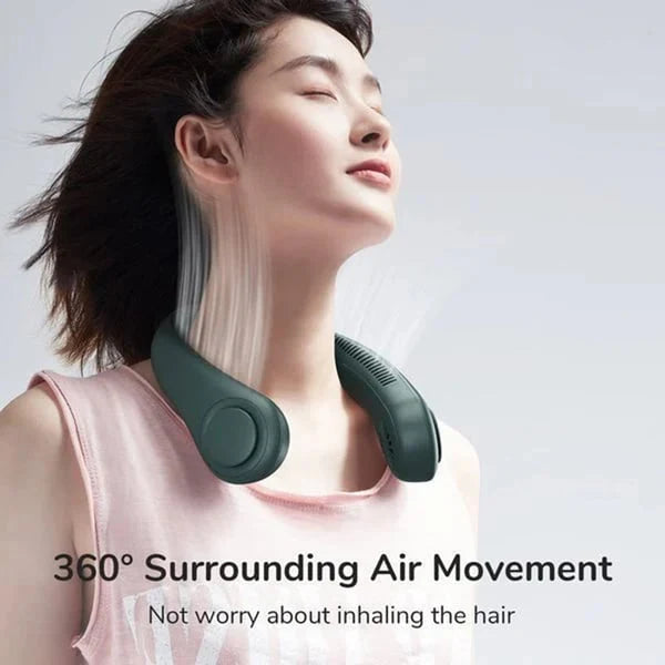 Neck Fan, Hands-Free Bladeless, 5 Speeds, 4000 mAh Battery Operated
