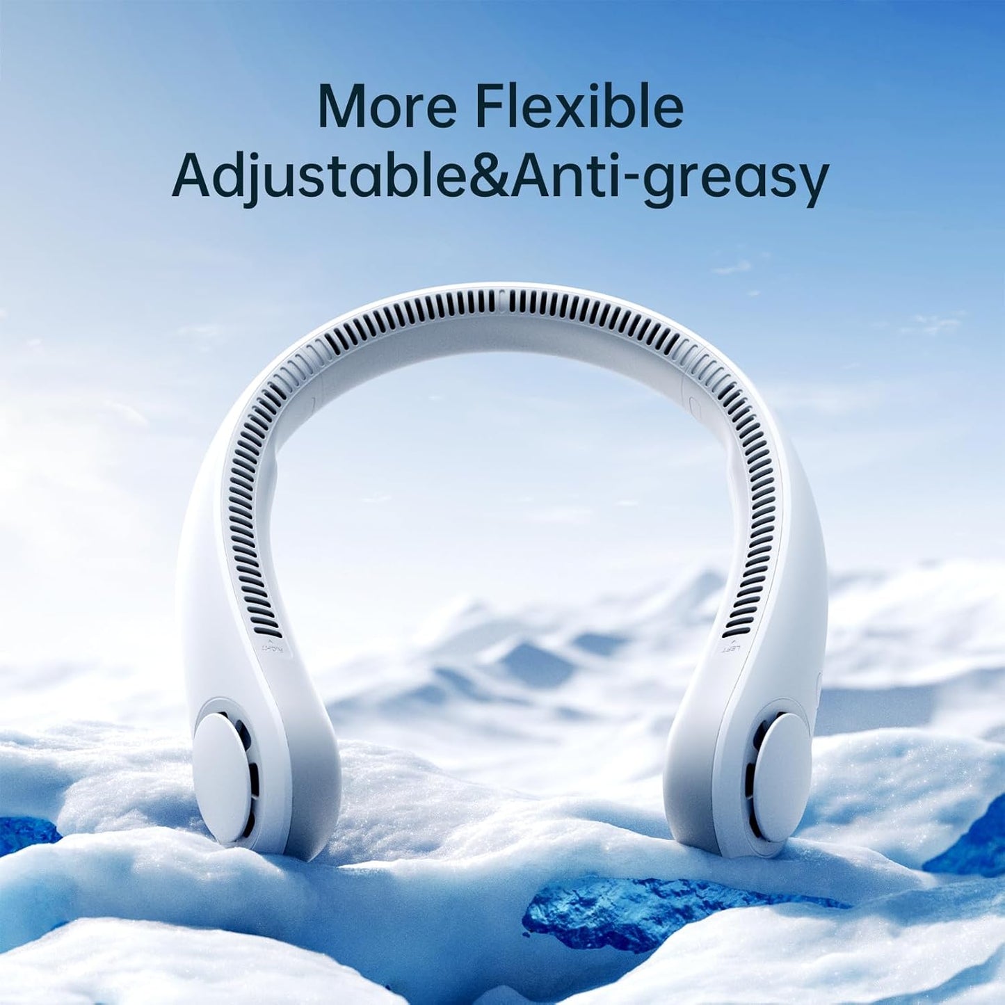 Neck Fan, Hands-Free Bladeless, 5 Speeds, 4000 mAh Battery Operated