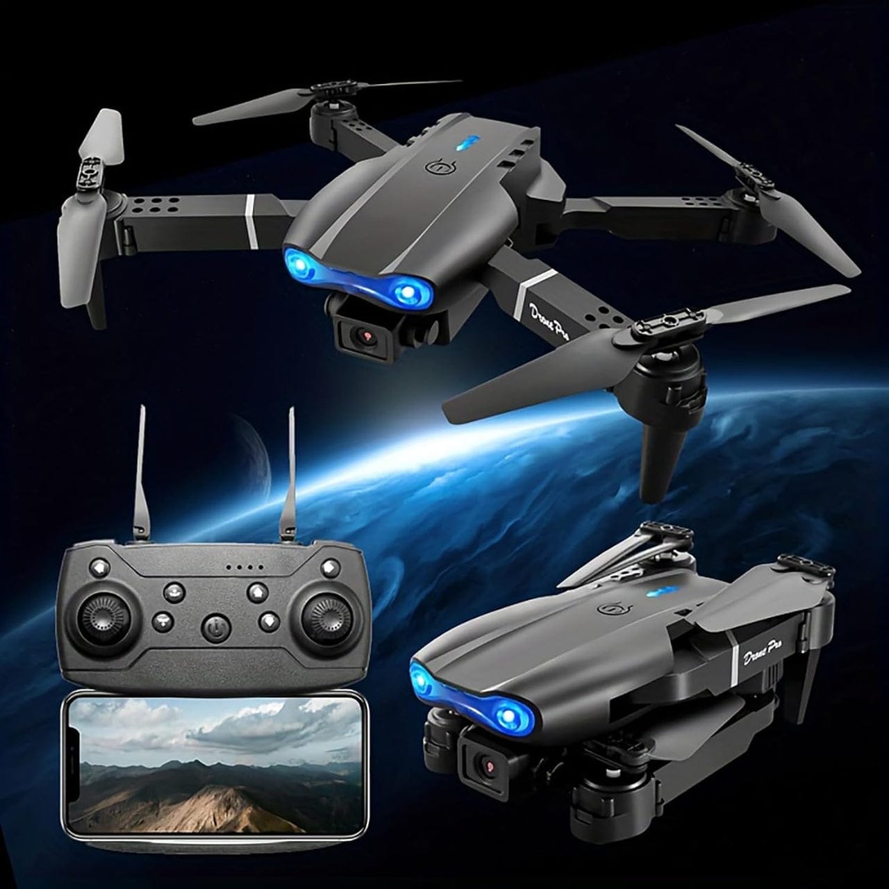 E99 Pro 8K Drone – Dual Camera, 5G GPS & Dual Battery – طائرة الدرون E99